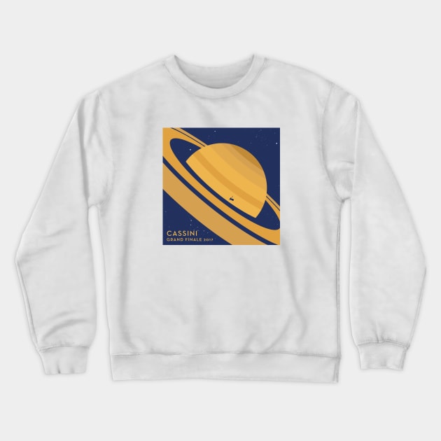 Cassini Grand Finale Saturn Crewneck Sweatshirt by Markadesign